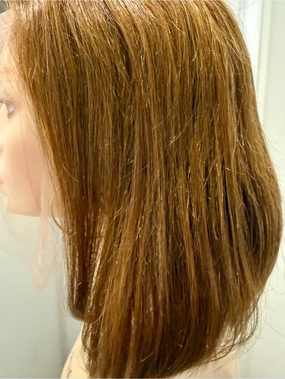 💯% 13” HUMAN Hair, Lace around, Center Part, Bob Cut, Auburns